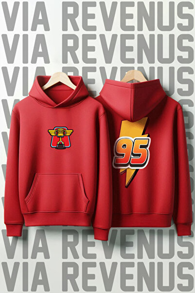 Vordevia Piston Cup 95 Front and Back Printed Unisex Oversized Hooded Sweatsh...