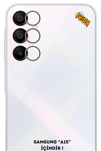 cepmoda Samsung Galaxy "A15 (4g) Metal Camera Lens Protective Glass - Silver