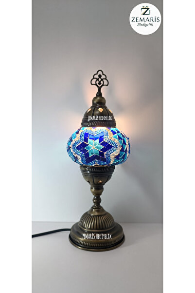 ZEM ARİS HEDİYELİK Handmade Authentic Mosaic Table Lamp (High Size)