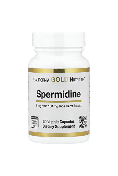 California Gold Nutrition Spermidine Rice Germ Extract Antioxidants 1 mg 30 V...