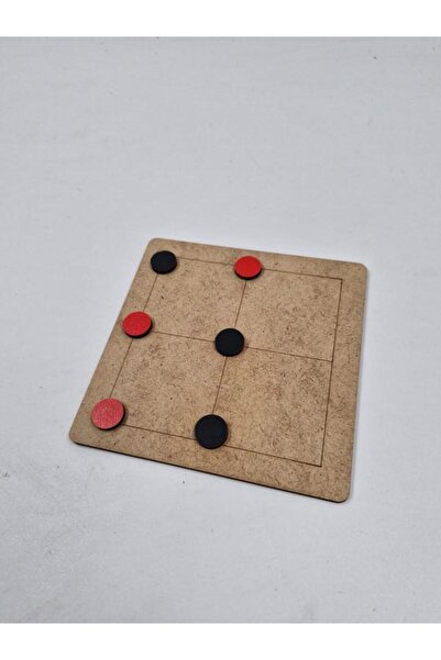 Mu Art Ahşap Ahşap 3 Üç Taş Oyunu