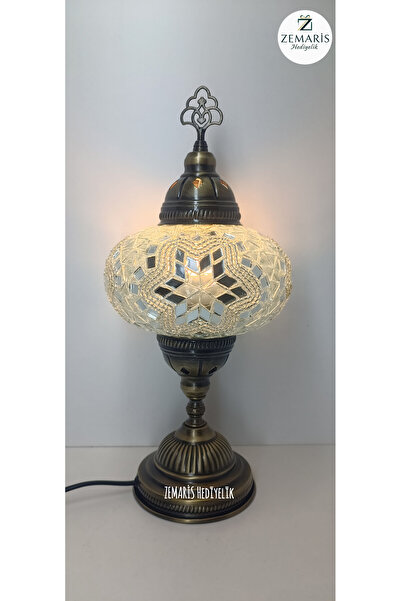 ZEM ARİS HEDİYELİK Handmade Authentic Mosaic Table Lamp (Large Glass)