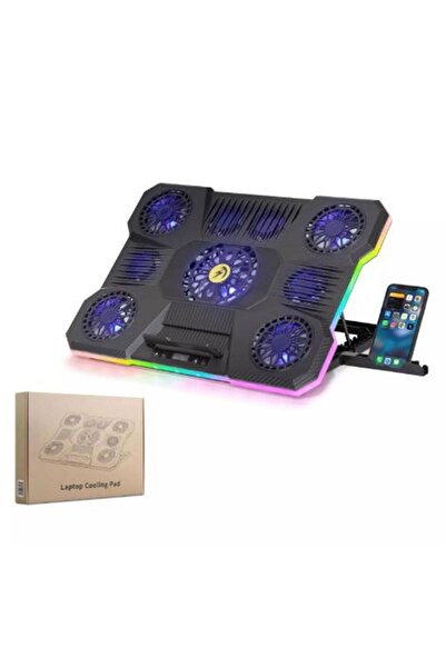 NODAR Hadron Dcxa21 Notebook Cooler 9-Fan + Phone Stand 14-18 Rgb Black