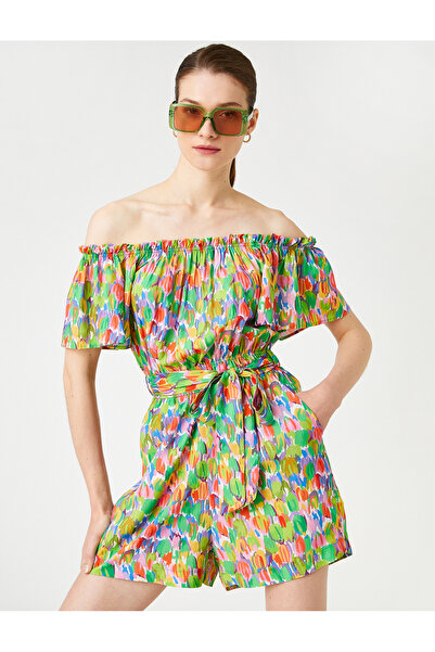 Koton Vibrant Off-Shoulder Summer Romper