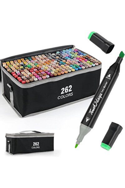 POAT 262 Colors Alcohol Markers, Dual-Tip Alcohol Markers Set