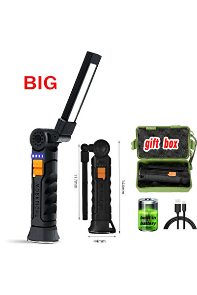 Heinast مصباح عمل LED كبير الحجم G52-Box، قطعة واحدة، مزود بتقنية COB، قابل ل...