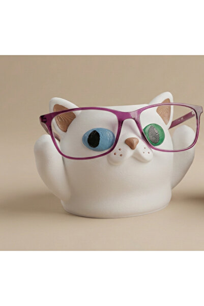 LUBIKO STUDIO Kedi Figürlü Kalemlik / Gözlük Tutucu