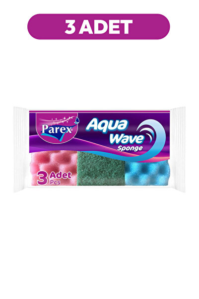 Parex Aquawave 3'lü Bulaşık Süngeri Üçlü Paket