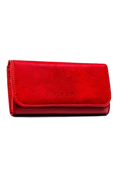 4U Cavaldi Large red women's wallet