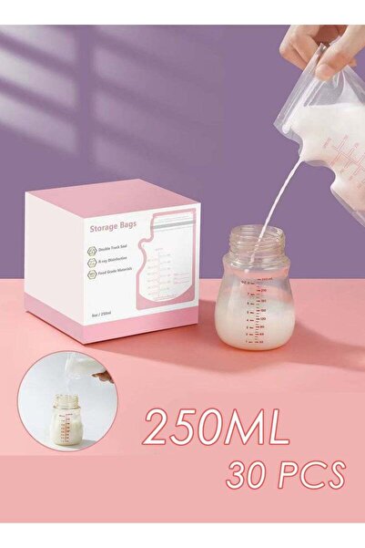 X SPRING 30PCS Pink breast milk storage bags - Milk bags for breastfeeding, e...