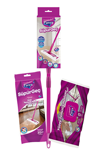 Parex Süpürgeç Yer Temizlik Sistemi ve Yüzey Temizlik Havlusu Paketi