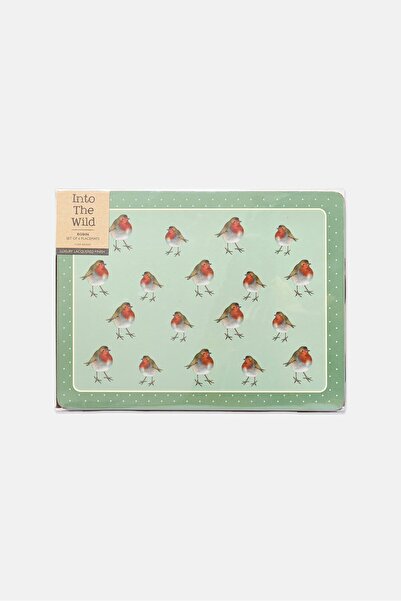 Creative Tops 6 Pcs Into The Wild Robin Premium Placemats, Multicolor