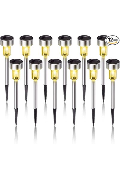 Arabest مصابيح شمسية خارجية مقاومة للماء، إضاءة LED خارجية من الفولاذ المقاوم...