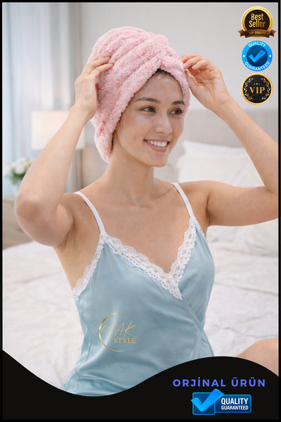 Overpet Mikrofiber Saç Havlusu – Hızlı Kuruyan, Yumuşak ve Hafif | Farklı Ren...