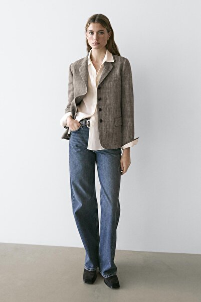 Massimo Dutti Yünlü jarse blazer