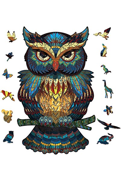 OSDUE Wooden Puzzle for Adults, Eagle Puzzle Wood 100 Pieces Colorful Unique ...