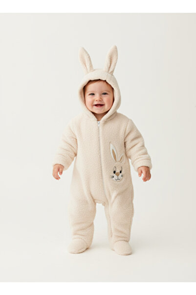 Bebemio Boutique Tavşan Figürlü Kulaklı Welsoft Bebek Tulum – Kapüşonlu, Yumu...