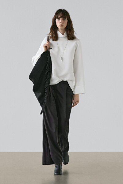 Massimo Dutti Pilili dökümlü pantolon