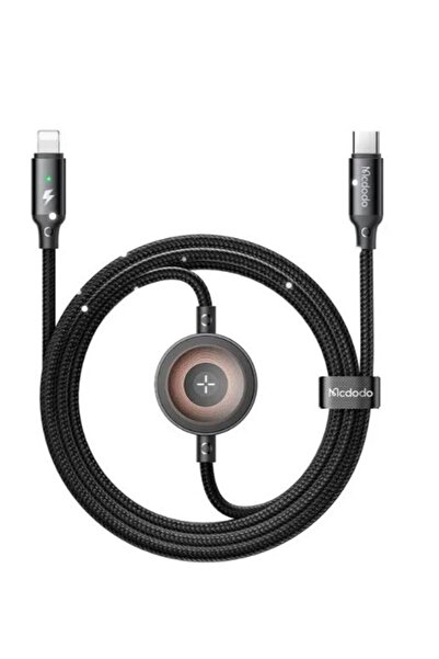 Mcdodo Ca-2580 60W 1 Type-C Ve 1 Watch Kablosuz Şarj Kablosu- Siyah