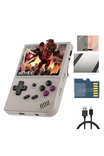 ANBERNIC جهاز ألعاب محمول RG35XX، شاشة IPS مقاس 3.5 بوصة، نظام لينكس، 5000 لع...