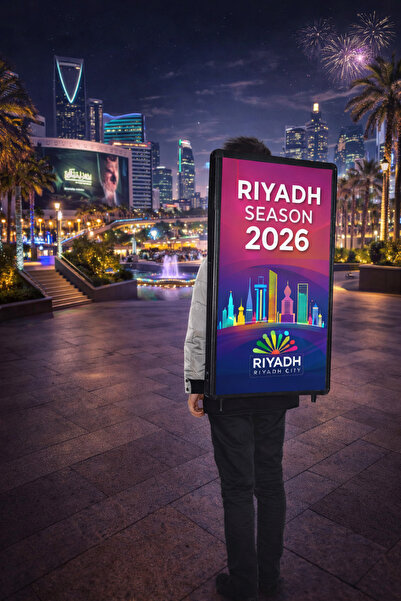 Grand City Media حقيبة ظهر LED لوحة إعلانية – مقاس 50×70 سم