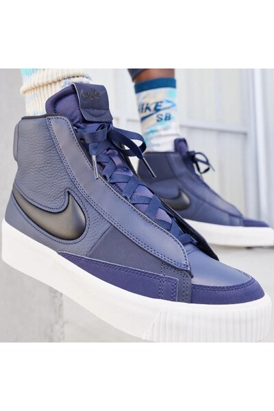 Nike Blazer Mıd Victory Leather Womens Sneaker Hakiki Deri Bilekli Kadın Günl...