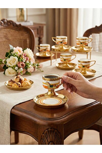 ÖZLİFE LUNA Serisi 12 Parça Kahve Fincan Takımı 9011