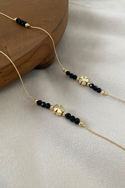 SAVETTE Glasses Chain Black Crystal Stone Gift Accessory Glasses Strap Glasse...