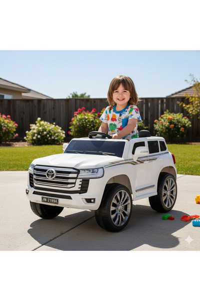 CARTOY سيارة تويوتا لاندكروزر كهربائية للأطفال بجهد 12 فولت، دفع رباعي مع ريم...