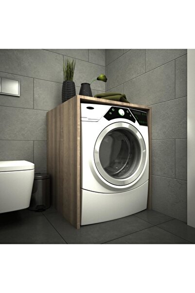 ROZBO Ahşap Çamaşır Kurutma Makinası Dolabı-ceviz organizer