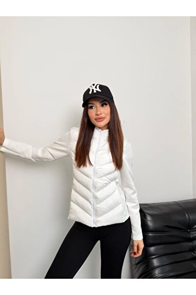 gm giyimarket Hooded Inflatable Women's Coat Winter Slim Fit Windproof Zipper...