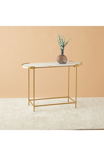 Lifestyle Marble Top Console Table - 98x35x70 cms