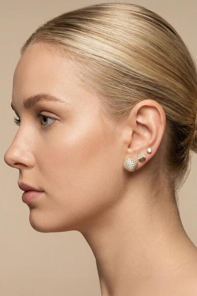 Rays White Stone Multiple Earring Set 0117