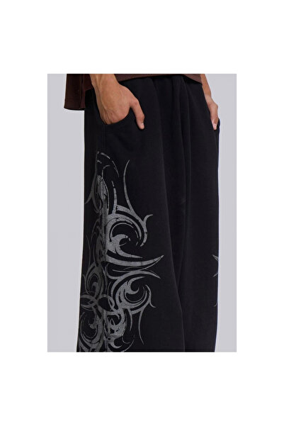 Mokşa Black Patterned Jl Jogger Pants