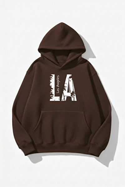 uyguntarz Hanorac unisex cu textura moale Los Angeles LA cu imprimeu Design s...