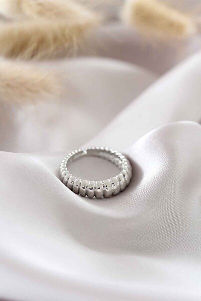 blackpure Silver Color Adjustment Twist Women's Ring