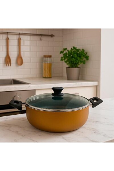 Generic Cooking Pot with Glass Lid - Size 28 cm