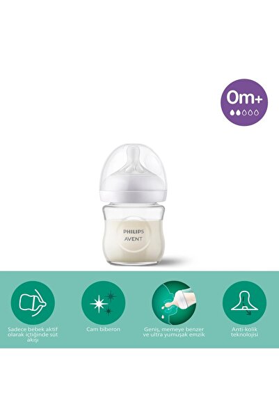 My Reality Fashion Natural Response Natural Response Glass Baby Bottle 120 ml...