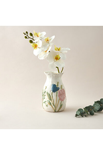 Lifestyle مزهرية خزفية مزخرفة - 13 × 14 سم