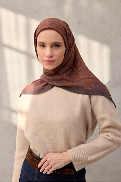 Silk Home Viscose Velora Scarf Four Seasons Dark Brown 90X90