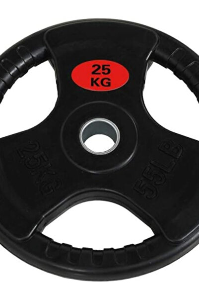 Generic قرص أوزان أولمبي مغطى بالمطاط، قرص حديد مصبوب بقطر 2 بوصة، مناسب لصال...