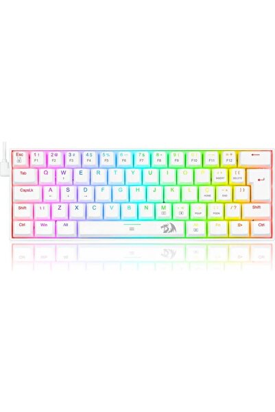 REDRAGON K630 Dragonborn Beyaz RGB %60 TKL Blue Switch Kablolu Mekanik Oyuncu...