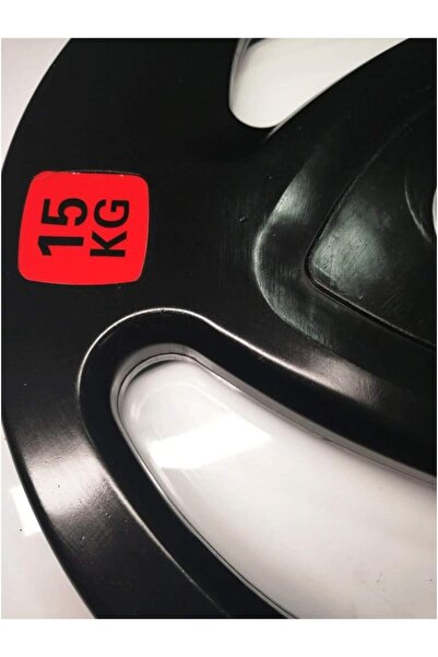 Generic قرص أوزان أولمبي مغطى بالمطاط، قرص حديد مصبوب 2 بوصة، مناسب لصالة الأ...