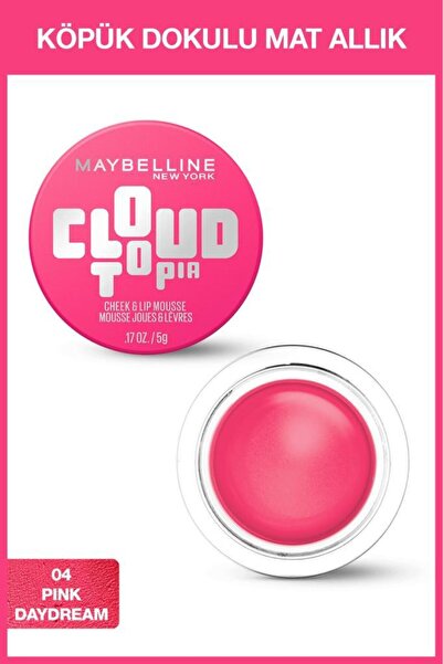 Maybelline New York Cloudtopia Köpük Dokulu Mat Allık & Ruj 04 Pink Daydream