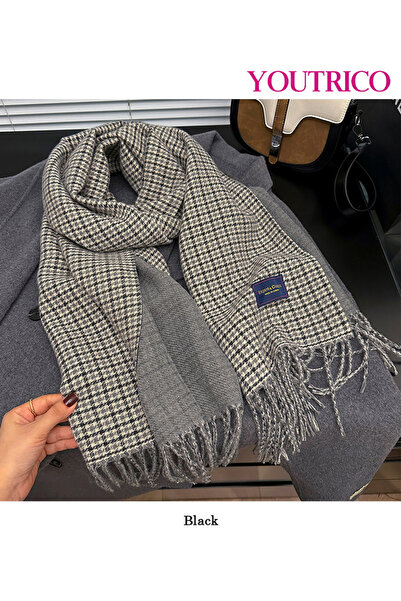 Youtrico Unisex Winter Fringe Snood - Plaid Cashmere-like Scarf & Shawl, 200*...