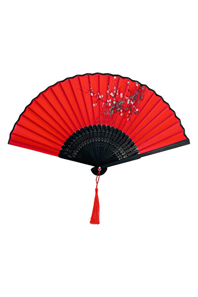 Party Magic 21cm Decorative Folding Fan – Traditional Chinese Hand Fan for CNY