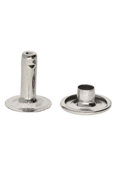 tuhafiyecimiz Uzun Rivet, Perçin 9mm kafa [33,5] (12mm Bacak) , Nikel [1000 a...