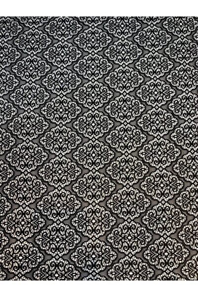 Yiğit Kumaş Чорна тонка мереживна тканина – з дамаським візерунком