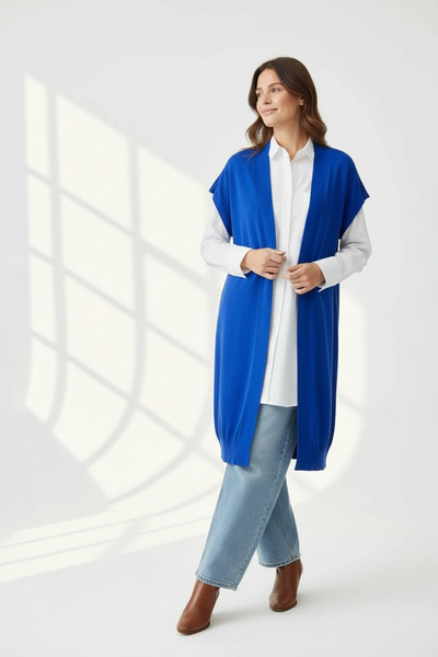 Invee 6765 Knitwear Vest - Sax