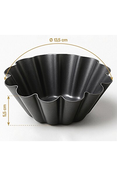 cc bin shihon Non-stick carbon steel pudding/tart mold, 13cm caramel cream mold